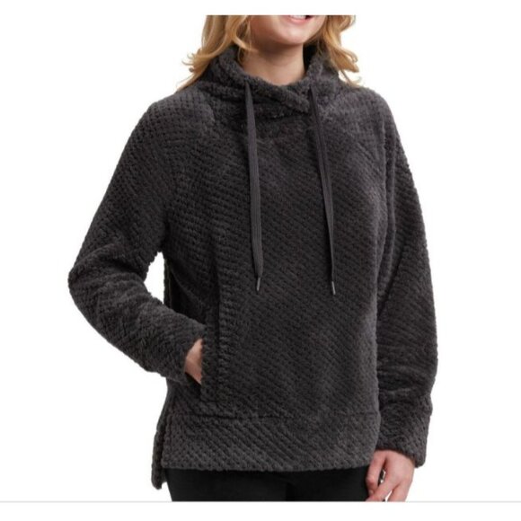 Member's Mark Ladies Plush Pullover Charcoal Sky Black XXL - Picture 1 of 10